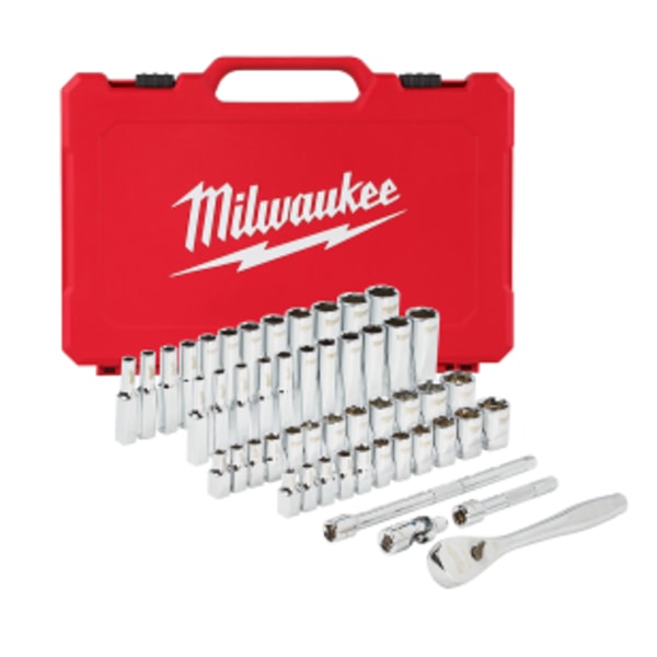 Milwaukee® 1/4 in. Drive 50 pc. Ratchet & Socket Set - SAE & Metric