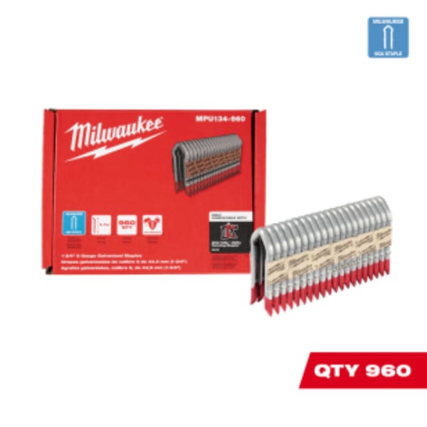 Milwaukee® 1.75 Inch 9 Gauge Galvanized Staples