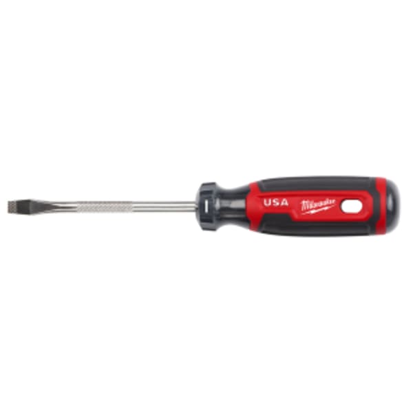 Milwaukee® 1/4" Slotted 4" Cushion Grip Screwdriver (USA)