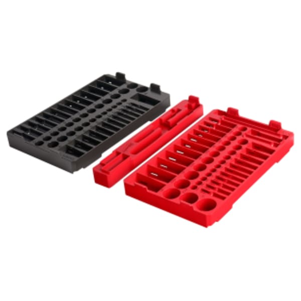 Milwaukee® 1/4 in. & 3/8 in. 106 Pc. Ratchet and Socket Set in PACKOUT™- SAE & Metric Trays