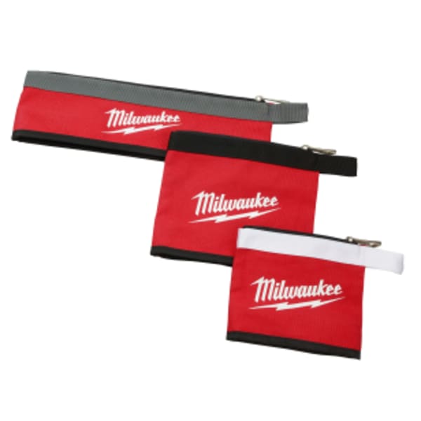 Milwaukee® 3 PC Multi-Size Zipper Pouches