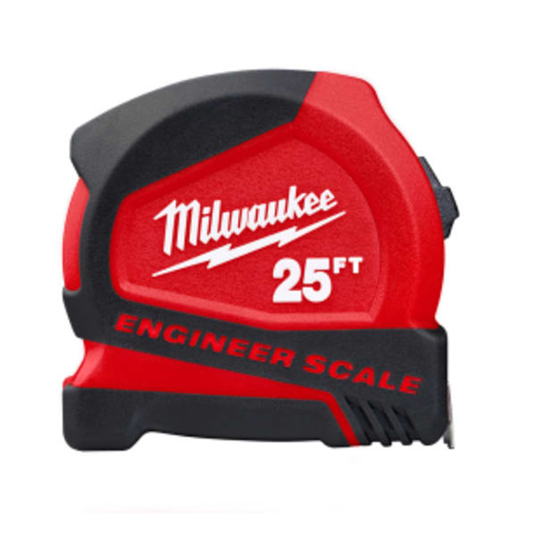 25' Compact Tape Measure w/ Engineer Scale
