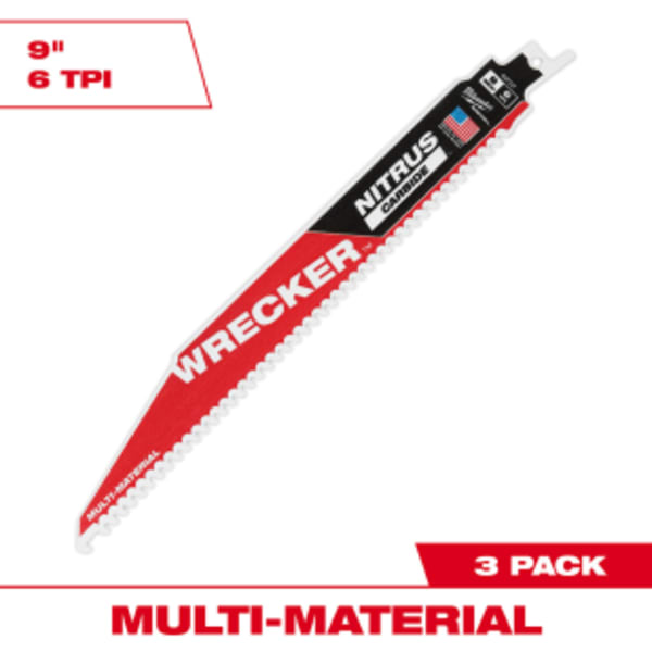 9" The WRECKER™ with NITRUS CARBIDE™ 3PK