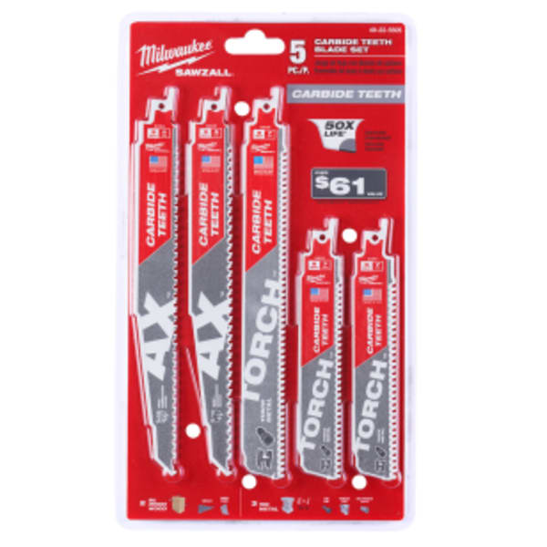 5pc Carbide Teeth SAWZALL® Blade Set