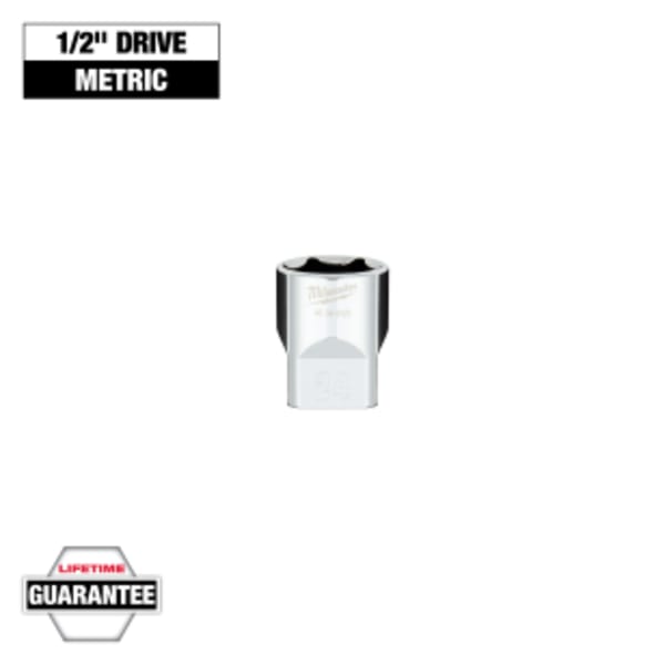 1/2" Drive 24MM Metric 6-Point Socket with FOUR FLAT™ Sides