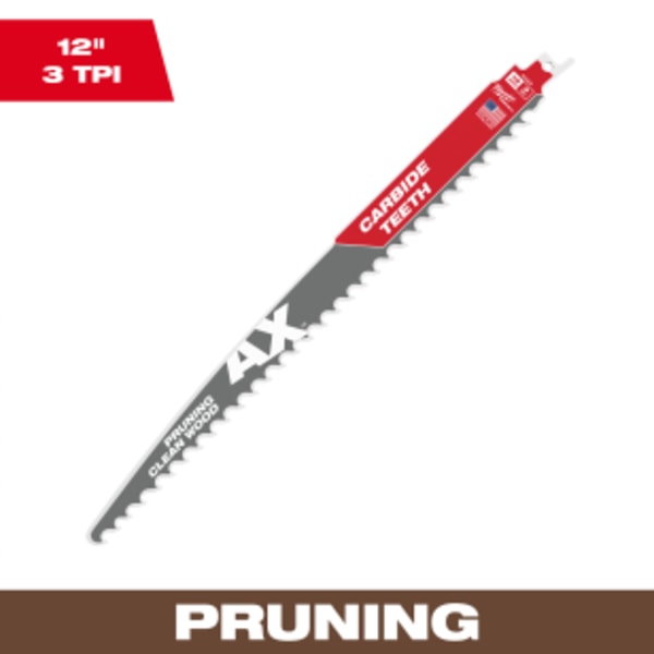 12" 3 TPI AX™ with Carbide Teeth SAWZALL® Blade for Pruning (1 Pack)