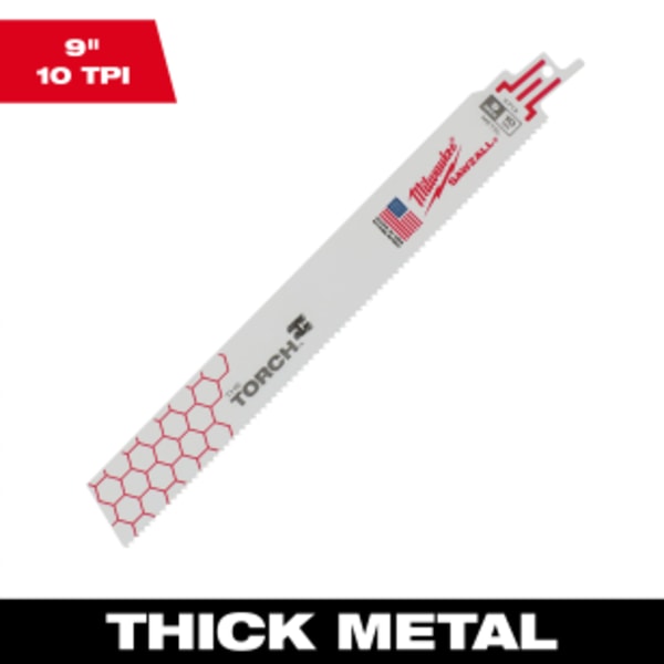 9" 10 TPI TORCH™ SAWZALL® Blade for Thick Metal Bulk 25 Pack