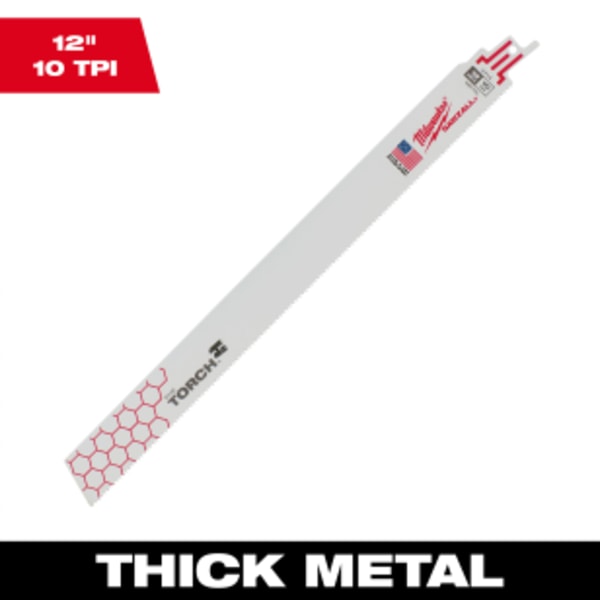12" 10 TPI TORCH™ SAWZALL® Blade for Thick Metal Bulk 25 Pack