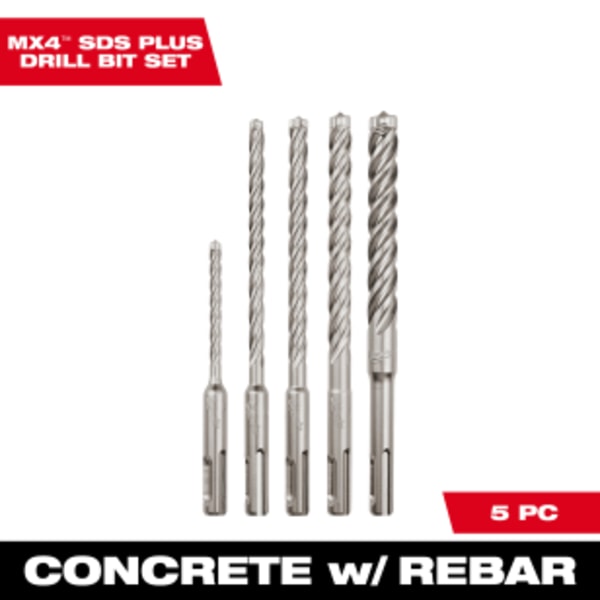 5 Piece SDS Plus 4CT MX4™ Set