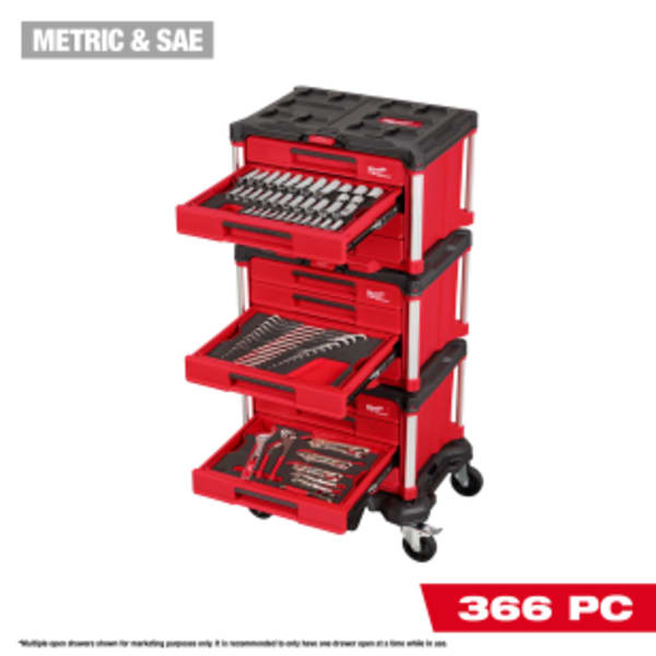 366 Piece Master Mechanics Hand Tool Set with PACKOUT™ Drawers and Dolly