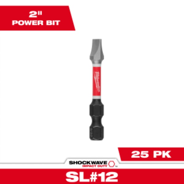 SHOCKWAVE™ Impact Duty 2" Slotted 9/32" Power Bits (25 Pack)