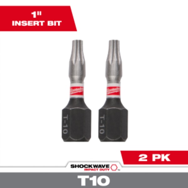SHOCKWAVE™ Impact TORX® T10 Insert Bits (2 Pack)
