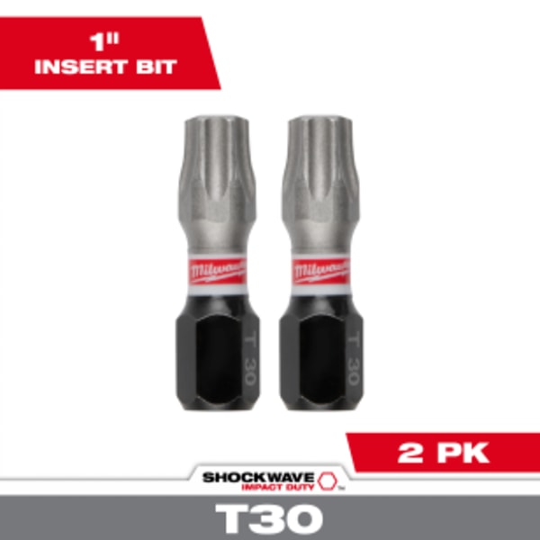 SHOCKWAVE™ Impact Duty 1" TORX® T30 Insert Bits (2 Pack)