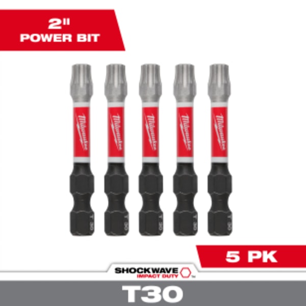 SHOCKWAVE™ Impact Duty 2" TORX® T30 Power Bits (5 Pack)