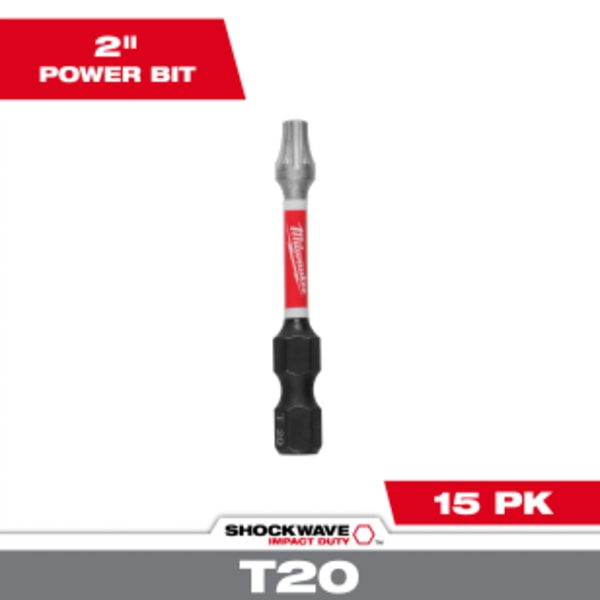 SHOCKWAVE™ 2" T20 Impact Bit (15 Contractor Pack)