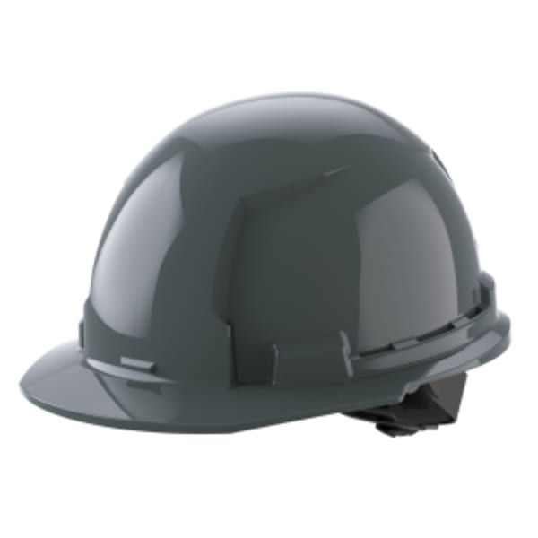 BOLT™ Gray Front Brim Hard Hat w/4pt Ratcheting Suspension (USA) - Type 1, Class E