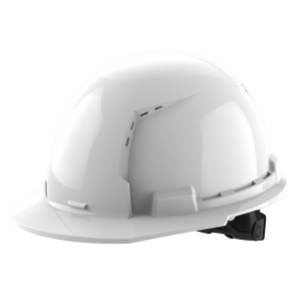 BOLT™ White Front Brim Vented Hard Hat w/6pt Ratcheting Suspension (USA) - Type 1, Class C