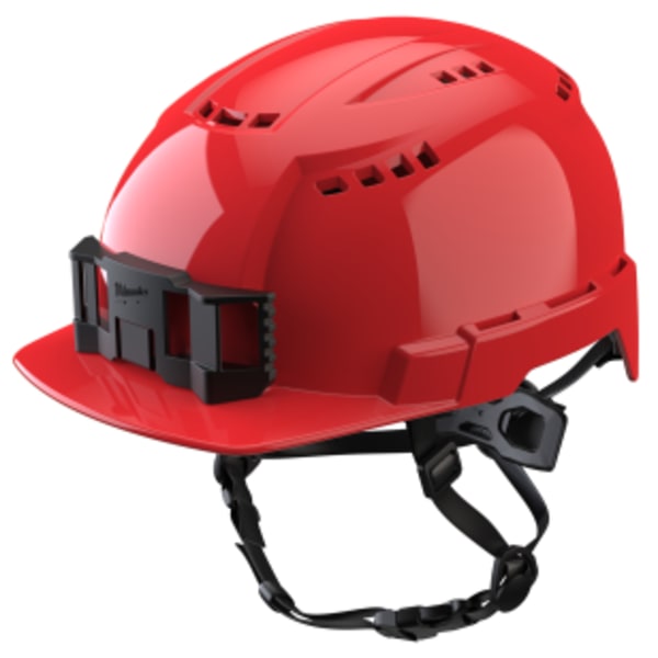 BOLT™ Red Front Brim Vented Safety Helmet with IMPACT ARMOR™ Liner (USA) - Type 2, Class C