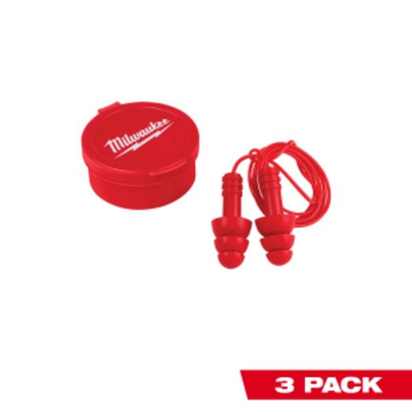 3 Pack Reusable Corded Earplugs