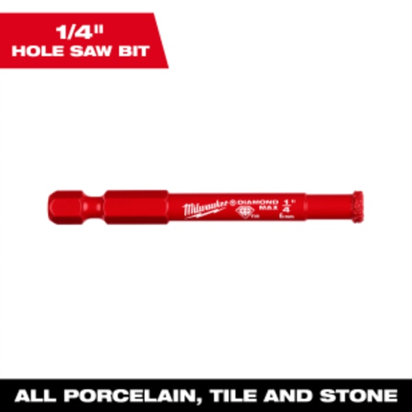 1/4" DIAMOND MAX™ Hole Saw Bit