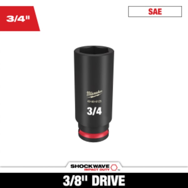 SHOCKWAVE™ Impact Duty 3/8" Drive 3/4" Deep 6 Point Socket