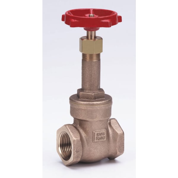 4" - FIP x FIP - Bronze  Gate Valve - 150 SWP - 300 WOG, Rising Stem, Bronze Seat, Solid Wedge Disc
