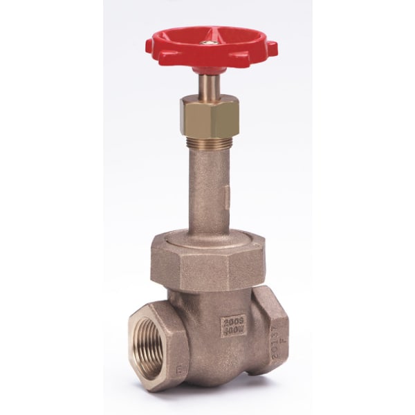 1-1/2" - FIP x FIP - Bronze  Gate Valve - 200 SWP - 400 WOG, Rising Stem, Stainless Steel Seat, Solid Wedge Disc