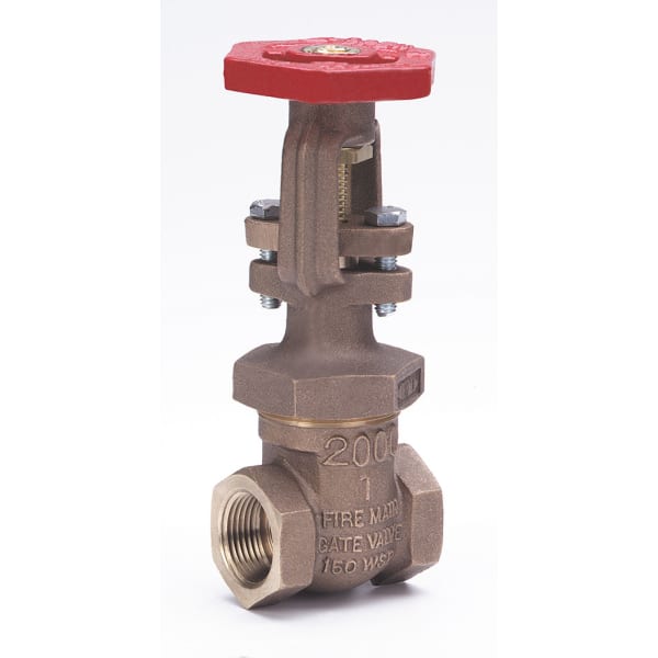 1-1/4" - FIP x FIP - Bronze  Gate Valve - 175 WOG, OS&Y Stem, Bronze Seat, Solid Wedge Disc