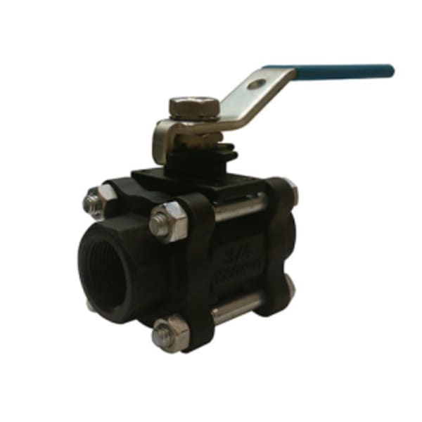 1/2" - FIP x FIP - Carbon Steel, Full Port - Ball Valve - 1000 WOG, Virgin FTFE, Chrome Plated Ball