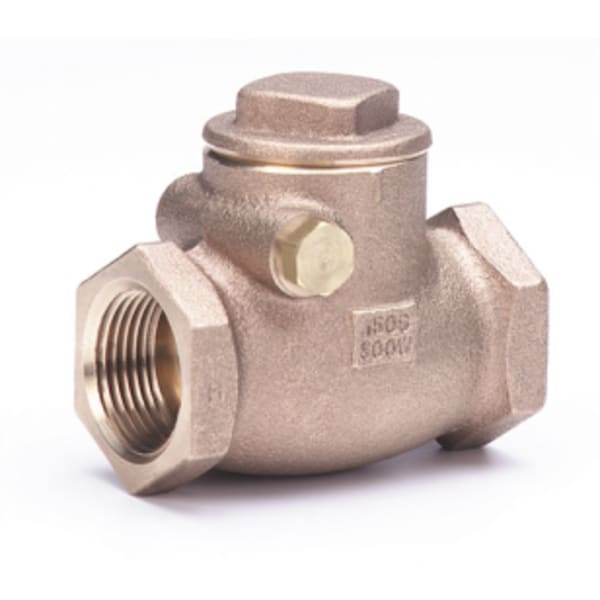 1" - FIP x FIP - Bronze  Check Valve - 150 SWP - 300 WOG, Horizonatal Swing, Bronze Seat, Bronze Disc