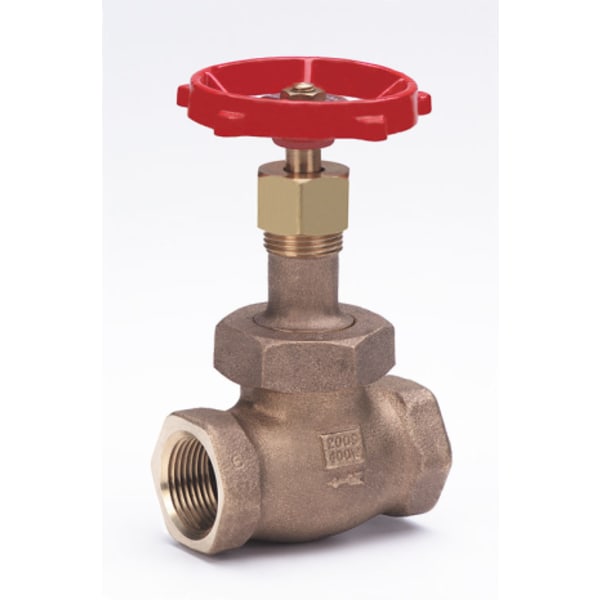 1-1/2" - FIP x FIP - Bronze  Globe Valve - 200 SWP - 400 WOG, Rising Stem, Bronze Seat, Bronze Regrinding Disc