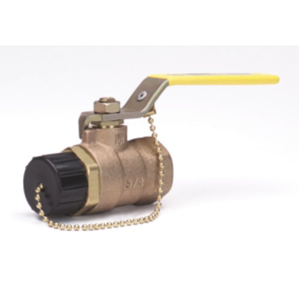 3/4" - FIP x Hose - Bronze, Full Port - Ball Valve - 150 SWG - 600 WOG, RPTFE Seat, Stainless Steel Ball -