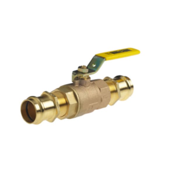 1/2" - Press x Press - Bronze, Full Port - Ball Valve - 150 SWG - 600 WOG, RPTFE Seat, Stainless Steel Ball -