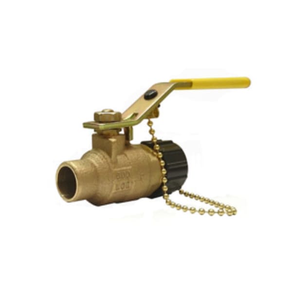3/4" - SWT x Hose - Bronze, Full Port - Ball Valve - 150 SWG - 600 WOG, RPTFE Seat, Stainless Steel Ball -