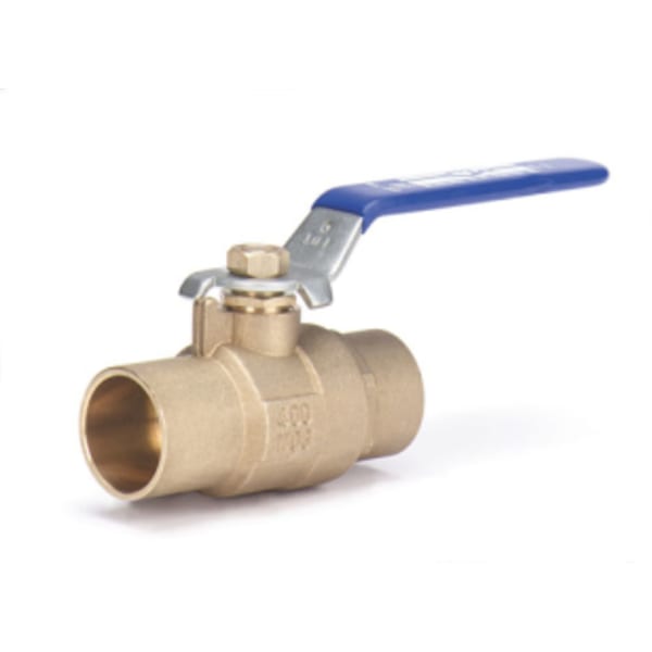 3/8" - SWT x SWT - Bronze, Standard Port - Ball Valve - 400 WOG, PTFE Seat, Chrome Plated Ball -