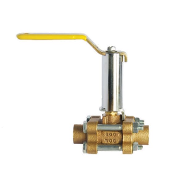 1/2" - SWT x SWT - Bronze, Full Port - Ball Valve - 600 WOG, RPTFE Seat, Stainless Steel Ball -