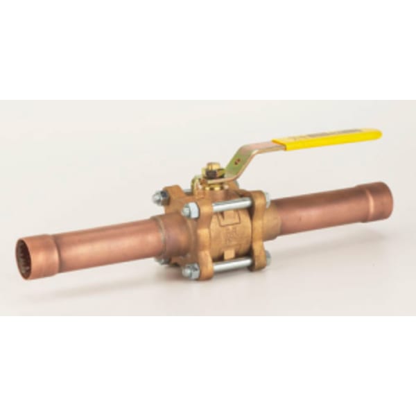 1/2" - SWT x SWT - Bronze, Full Port - Ball Valve - 600 WOG, RPTFE Seat, Chrome Plated Ball -