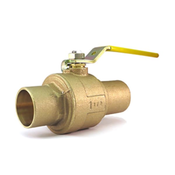 1-1/2" - SWT x SWT - Bronze, Full Port - Ball Valve - 150 SWG - 600 WOG, RPTFE Seat, Chrome Plated Ball -