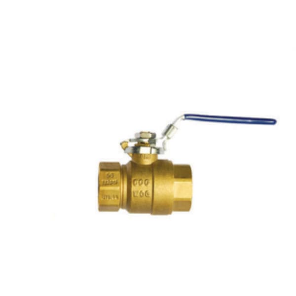 3/8" - FIP x FIP - Brass, Full Port - Ball Valve - 600 WOG, RPTFE Seat, Chrome Plated Ball -