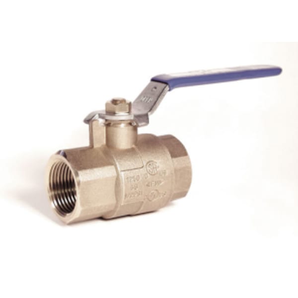 3/8" - FIP x FIP - Brass, Full Port - Ball Valve - 600 WOG, RPTFE Seat, Chrome Plated Ball -