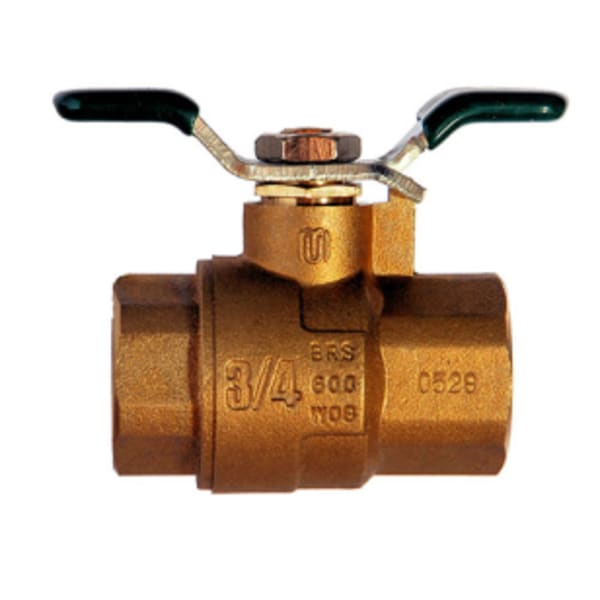 1/2" - FIP x FIP - Brass, Full Port - Ball Valve - 600 WOG, RPTFE Seat, Chrome Plated Ball -