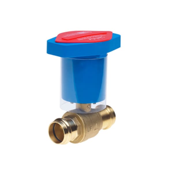 2" - Press x Press - Brass, Full Port - Ball Valve - 200 PSI, RPTFE Seat, Chrome Plated Ball -