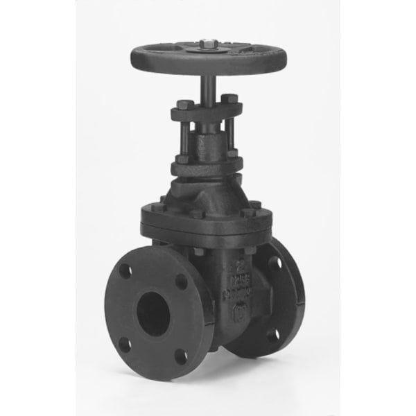 2-1/2" - Flange x Flange - Cast Iron  Gate Valve - 125 SWP - 200 WOG, Non-Rising, Bronze Seat, Solid Wedge Disc