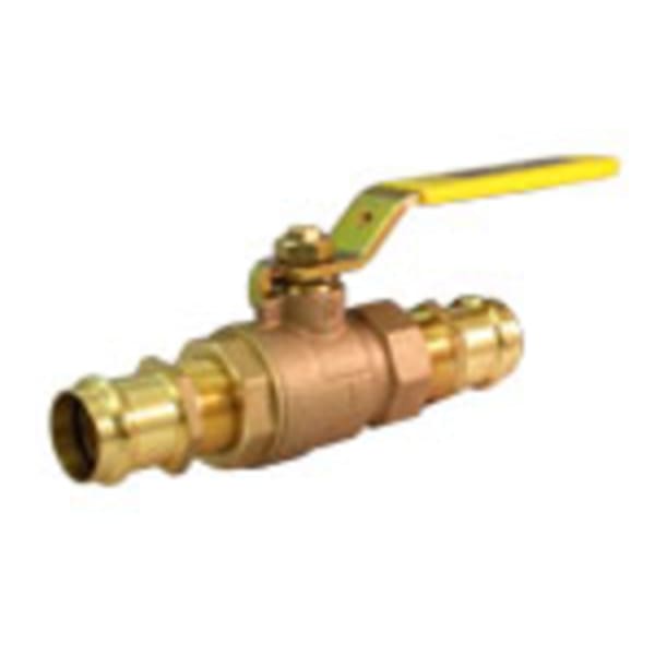 1/2" - Press x Press - Bronze, Full Port - Ball Valve - 150 SWG - 600 WOG, RPTFE Seat, Stainless Steel Ball -