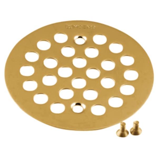 Moen Brass Tub and Shower Drain Cover in Brushed Gold