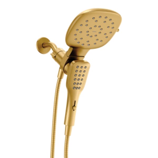 Moen Verso Brushed gold infinite 7" diameter spray head standard with handshower