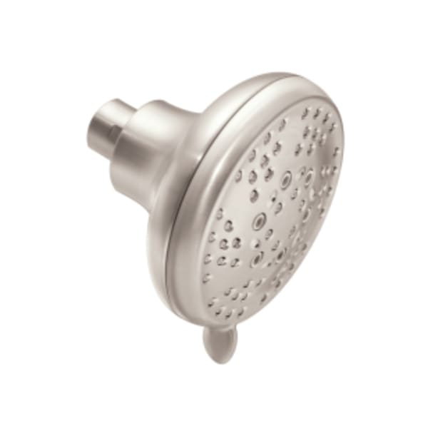 Moen Brushed nickel five-function 4" diameter spray head standard