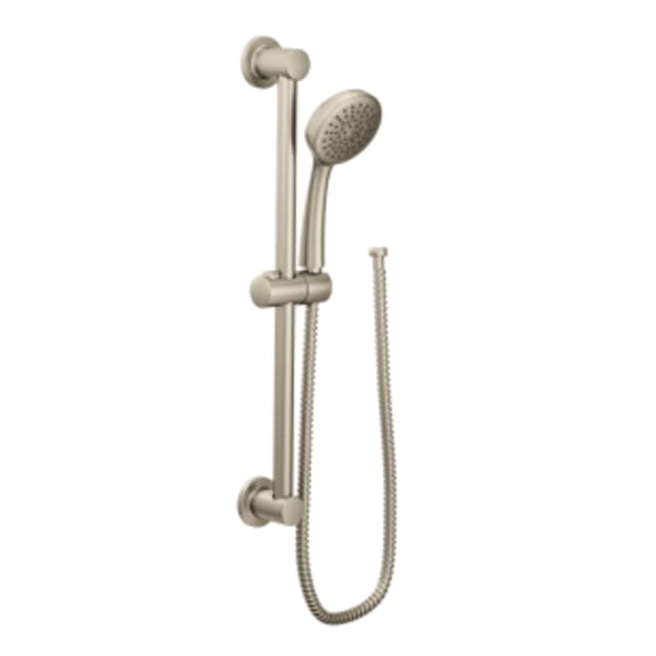 Moen 1-Spray Eco-Performance 4 in. Hand Shower with Slide Bar in Brushed Nickel
