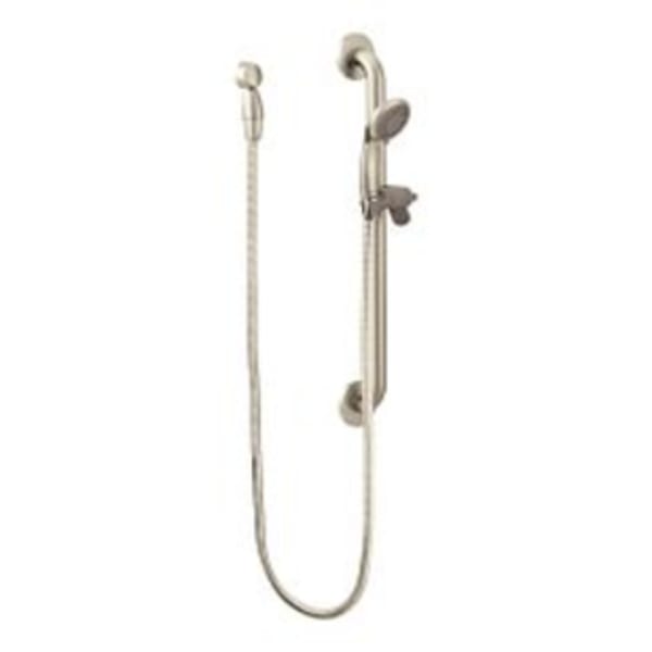 CFG Capstone 3F Hh Shr W/Grab Bar Brushed Nickel