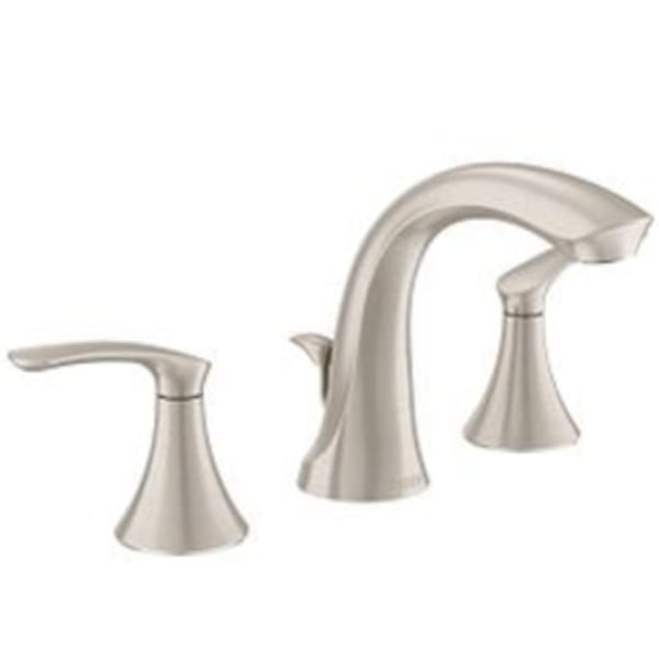 Moen Seena Spot resist brushed nickel two-handle bathroom faucet